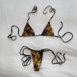 Frankies Bikini Set XS Skull Flames